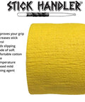 Don't Sleep On This Kickass Drumstick Grip Tape, Anti Slip Cotton Gauze Wraps, Pro Level Stick Control, Ten Pack Yellow Drummer Hand Grips For Snare And Bass Drums Made In Usa, close-up of yellow cotton gauze wrap.