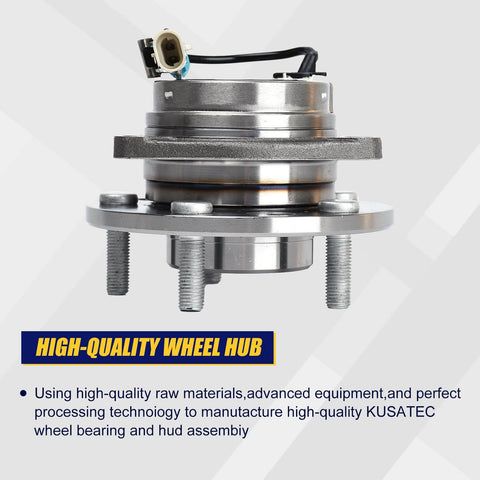 Front Wheel Hub and Bearing Assembly 513087 Compatible with Buick Cadillac Chevy Oldsmobile Pontiac 1991-1999, shown up close.