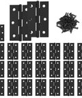 24 Pack 2.5 Inch Black Door Hinges Ball Bearing Butt Hinges For Cabinets Windows And Outdoor Use With Mounting Screws And 100 Screws