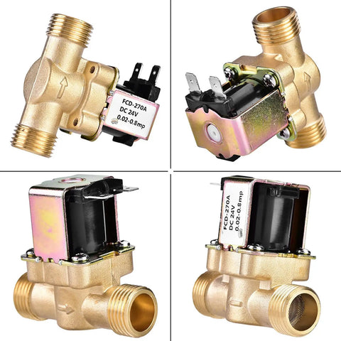 Solid Brass 24 Volt Dc Solenoid Valve For Predictable Water Pressure Setup That Absorbs Pressure Spikes Like A Boss In A Standard 1/2 Inch Port For Easy Hook Ups And Reliable Performance