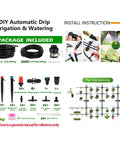 Installation guide for All in One Drip Irrigation System Kit With Two Hundred Twenty Six Feet Of Hose, LCD Timer, and accessories