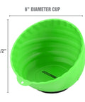 Green Magnetic Nut Cups 2 Pack, Curved Magnetic Parts Tray Holds Up To 5 Pounds, Durable ABS Plastic, 6-inch diameter