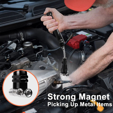 Extendable Magnetic Flashlight With Telescoping Magnet Pickup Tool For Dads And Guys Cool Christmas Stocking Stuffers And Birthday Gift For Father Grandpa Husband Boyfriend Or Men Who Have Everything