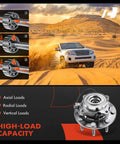 2 Pack Front Wheel Bearing And Hub Assembly With ABS 8 Lug For Chevy Silverado 1500 HD GMC Hummer in high-load capacity diagram