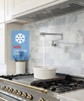 Built Tough Pot Filler Faucet For Modern Kitchens Featuring Brushed Nickel Finish Wall Mounted Over Stove With Patent Pending Drip Free Design And Rock Solid 24 Inch Swivel Reach pouring cold water into a white pot.