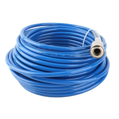 Straight Up Top Rated Heavy Duty Ultra Tough Air Compressor Hose Polyurethane Pneumatic Super Resilient Tubing Ideal For Construction Sites Auto Shops And Garages 20 Meters Long Quarter Inch NPT Blue Fittings Work Horse Gear Proven Performance coiled blue polyurethane air compressor hose with 1/4 inch NPT fitting