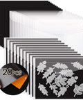 Amazon 20-pack stamp and die storage bags with rubber magnetic sheets for die-cutting and scrapbooking