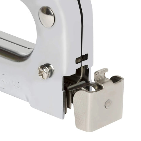 Close-up of Heavy Duty Staple Gun For Low Voltage Cables And Wires Up To 1/4-Inch Diameter Pro Grade for hard surfaces detail.