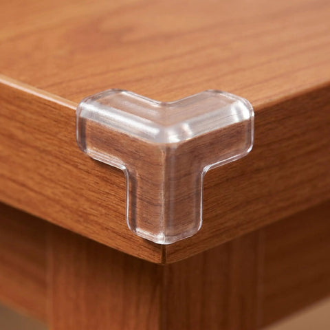 Clear PVC Corner Guards For Furniture Edge Protection Safe Bumpers For Dressers And Tables Easy To Install No Tools Needed