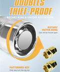 M14x1.5 Wheel Locking Lug Nuts Set Of 6 Conical 60 Degree Seat 1.5 Inch Length with rotary key design for secure installation.