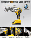 Get Cordless Freedom With This Awesome Metal Shear, Battery Powered By DeWalt 20V Max For Easy Cuts, Tool Only Design Fits Various Models Like Dcb200 And More, Perfect For Pros On The Go Who Want Quick Results Without Hassle. Close-up of brushless motor metal shear with LED light and non-slip grip.