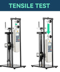 Beefy 500N Force Gauge With Wheel Operated Test Stand And 150mm Stroke Built For Quick Accurate Push Pull And Tensile Tests Rugged Pro Grade System With Clear Readout And Ready For Lab Or Shop Use HLB. tensile test stand with digital force gauge and clamps, 150mm stroke