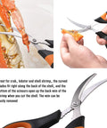 Stainless steel seafood scissors cutting crab and shrimp from 20 Pack Seafood Crackers And Tools Set Party Ready Gear