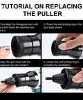 Cordless 26V Portable Electric Rivet Gun Kit With Brushless Blind Riveter For Aluminum Iron Steel Rechargeable Battery Complete Tool Set For Fast Clean Metal Joining On The Go tutorial on replacing the puller