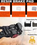 Hydraulic Disc Brake Set For Mountain Bikes Left Front 800mm And Right Rear 1450mm overview with brake pads and caliper