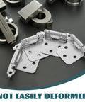 Heavy Duty Spring Loaded Cabinet Hinges 4 Pack for Kitchen Cabinets and Furniture, Self Closing Iron Hinge Set displayed