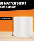 Waterproof Patch And Seal Tape White 4 Inch By 10 Foot Pack Of 1 for permanent heavy duty weatherproof seal shown in front view
