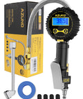 Digital Tire Inflator With Pressure Gauge 200 PSI Auto Shutoff LED Flashlight 7 Piece Heavy Duty Air Tool Set