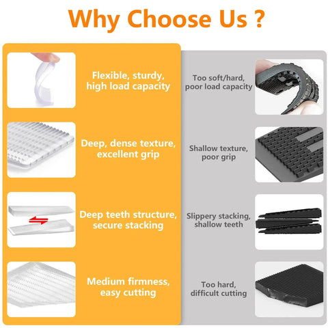 Comparison of flexible and sturdy Clear Flexible Plastic Shim Kit 12pc For Home Improvement with competitor products