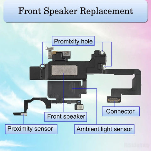 Iphone 12 Mini Earpiece Speaker Replacement Kit DIY Friendly With Flex Cable Ear Speaker And Proximity Sensor Assembly