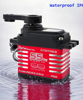 Beefy 55Kg Digital Servo With Full Metal Helical Gear Brushless Motor IP68 for RC cars in water showcasing 270 degree steering
