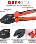 Pro Spark Plug Wire Crimping Tool Kit With Ratchet Crimper for Crimping Stripping and Cutting 7 to 8.5mm Spark Plug Wires