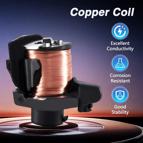 Heavy Duty 4WD Vacuum Solenoid Valve And Check Hose Kit Upgrades Your Ford F-150 Expedition Or Lincoln Navigator With Super Reliable Copper Coils And Tough PA66 Materials For Perfect Performance. copper coil close-up