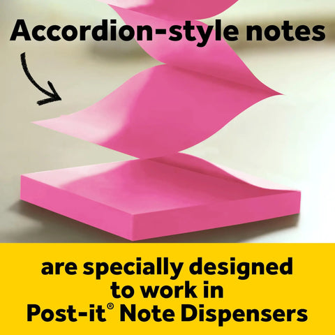 Accordion-style pink notes for Cat Themed Pop Up Sticky Note Dispenser With 3x3 Pink Notes 45 Sheets Easy Refill Cute Desk Organizer