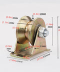 Beefy Heavy Duty Sliding Gate Roller With Steel V Shaped Track Rail For Inverted Track And Industrial Machines Rigid Track Castor