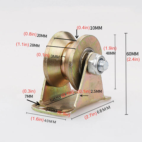 Beefy Heavy Duty Sliding Gate Roller With Steel V Shaped Track Rail For Inverted Track And Industrial Machines Rigid Track Castor