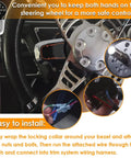 Installation process of Bezel Control Switch For Seastar Hydraulic, Cable And Tilt Steering with wiring details displayed.