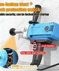 One-button start and lock switch on Beast Of A Heavy Duty Grain Auger And Granule Conveyor With 2200W Motor Delivers 220 To 440 Lbs Per Minute