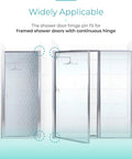 Top Notch Heavy Duty 5/16 Inch Stainless Steel Shower Door Hinge Pin For Framed Glass Doors With Continuous Hinge installation on shower doors.