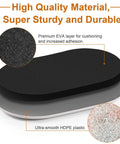 Heavy Duty Furniture Sliders For Carpet And Hardwood Floors Large Slide Pads with EVA foam and HDPE plastic close-up of black pad surface.