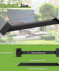 Heavy Duty 45 Degree Angle Corner Braces For Pergolas, Decks And Posts, Black Powder Coated Steel Diagonal Support Brackets, size view