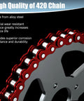 420 Chain Replacement for Mini Bike Fits Predator 212 196cc 6.5HP and CT200U CT200U EX BT200X Baja Warrior MB200 displaying alloy steel chain