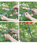 Using Green Garden Cable Ties for Plants and Vines, 8 Inch, Adjustable Nylon Ties in 4 steps to support garden plants
