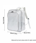 Heavy Duty Anti Static Clear PVC Tool Backpack With A Hella Tough Abrasion Resistant Build Crafted For Cleanroom Engineers side view dimensions 40cm x 30cm x 20cm