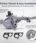 Direct Fit Water Pump Assembly For Chevy Silverado GMC Sierra Cadillac Escalade Tahoe Suburban Yukon 4.3L 5.3L 6.2L Engine showing precision-engineered design.