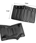Open padded nylon sheath for Six Piece Tactical Combat Kunai Throwing Knife Set With Sheath Case, double Velcro straps