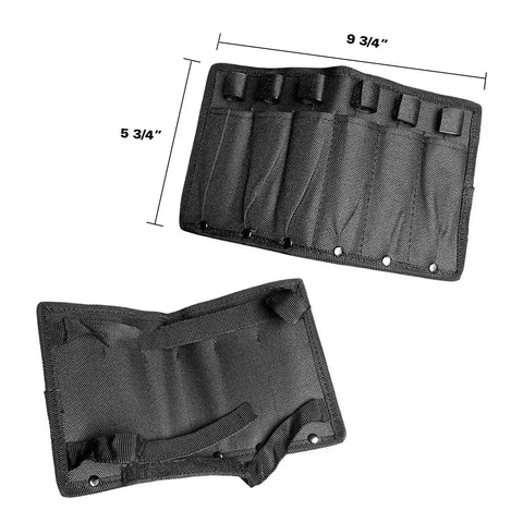 Open padded nylon sheath for Six Piece Tactical Combat Kunai Throwing Knife Set With Sheath Case, double Velcro straps
