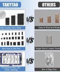 560 Piece Set Screw Kit With 25 Sizes Metric And SAE Assortment Includes 12 SAE And 13 Metric Sets shown versus other brands