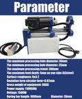 HQHAOTWU portable line boring machine with 1600mm boring bar and 110V servo motor for on-site hole drilling 35–80mm