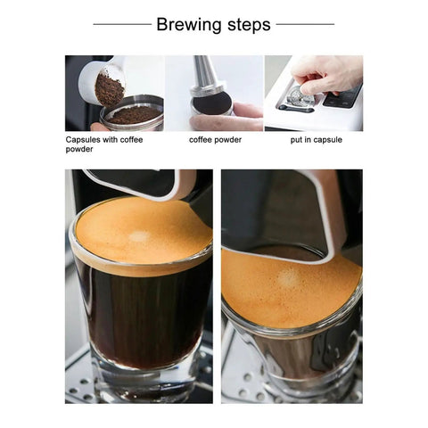 Brewing steps for Double Filter Stainless Steel Reusable Coffee Pods With Fast Twist Screw Switch For Custom Ground Roasts That Hit Different Every Single Morning You Crave Bold Flavor.