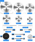 Auxiren 44-piece cutting wheel kit for Dremel rotary tools; includes HSS blades, resin discs, and diamond cut-off wheels