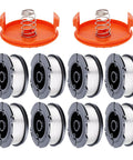 10 Pack Weed Eater Spool Replacements for Black And Decker AF-100 And AF Series Trimmers, 0.065 Inch Line, 30 Feet Per Spool, Includes 2 Spool Caps And 2 Springs, Compatible With GH900, GH912, GH600, GH610, GH400, GH500.