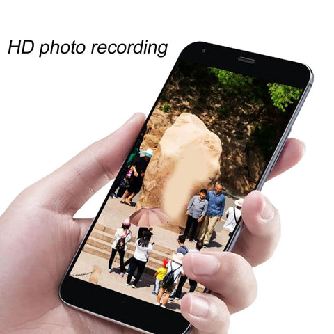 Person holding smartphone with HD photo recording of outdoor scene, related to 4K Eyepiece Camera For Telescopes 22Mm To 46Mm Adapters
