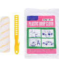 Premium 9 Inch Paint Roller Kit With Flex Telescoping Pole For Walls And Ceilings includes roller, drop cloth, and applicator.