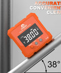 Backlit Digital Angle Gauge With Magnetic Base For Woodworking And Construction Compact Protractor Inclinometer Tool