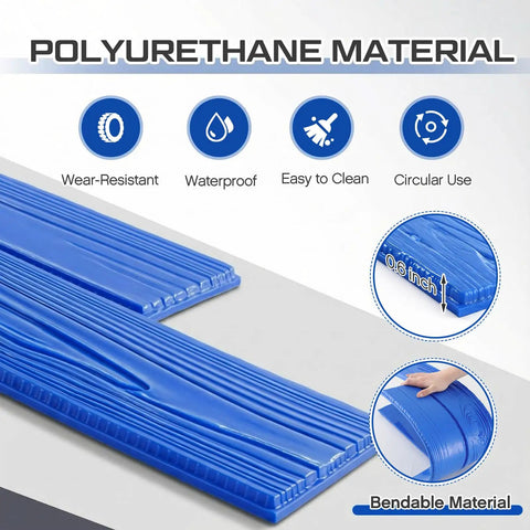 Polyurethane material detail of Five Piece Concrete Stamping Mats Set with circular use and bendable design